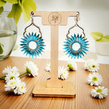 Load image into Gallery viewer, EDITH- Blue and Gold Drop Earrings
