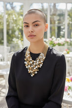 Load image into Gallery viewer, WYNTER - Pearl and Gold Multi color Bib Statement Necklace
