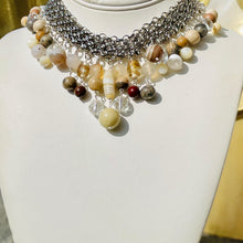 Load image into Gallery viewer, NAELEE- Silver Multi colored Beaded Choker Necklace
