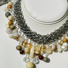 Load image into Gallery viewer, NAELEE- Silver Multi colored Beaded Choker Necklace
