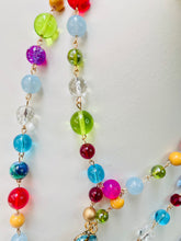 Load image into Gallery viewer, LINDIE- Green and Blue Multi color Beaded Necklace
