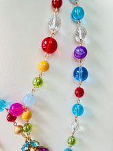 Load image into Gallery viewer, LINDIE- Green and Blue Multi color Beaded Necklace
