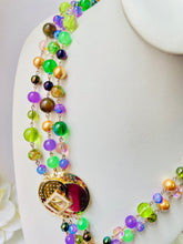 Load image into Gallery viewer, SHAILENE- Green and Purple Multi strand Necklace
