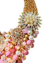 Load image into Gallery viewer, ELENA - Pink Multi color Bib Statement Necklace
